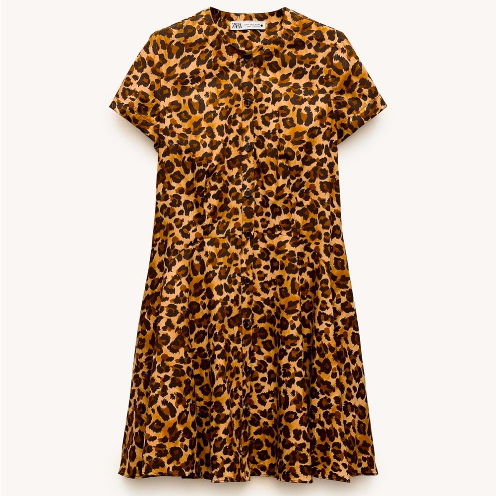 NWT ZARA Leopard Short Dress